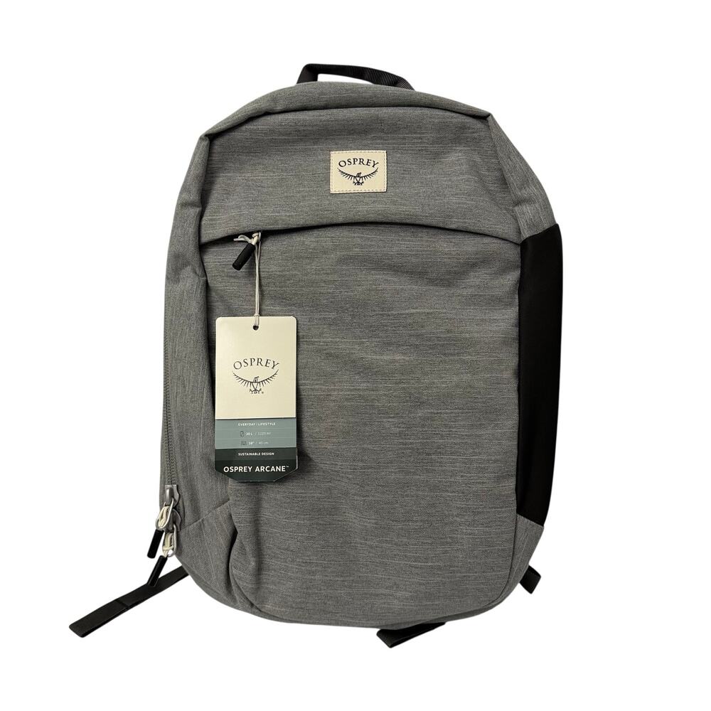 Osprey Arcane Large Day Backpack Grey Heather Commuter Travel 20L 16" Laptop